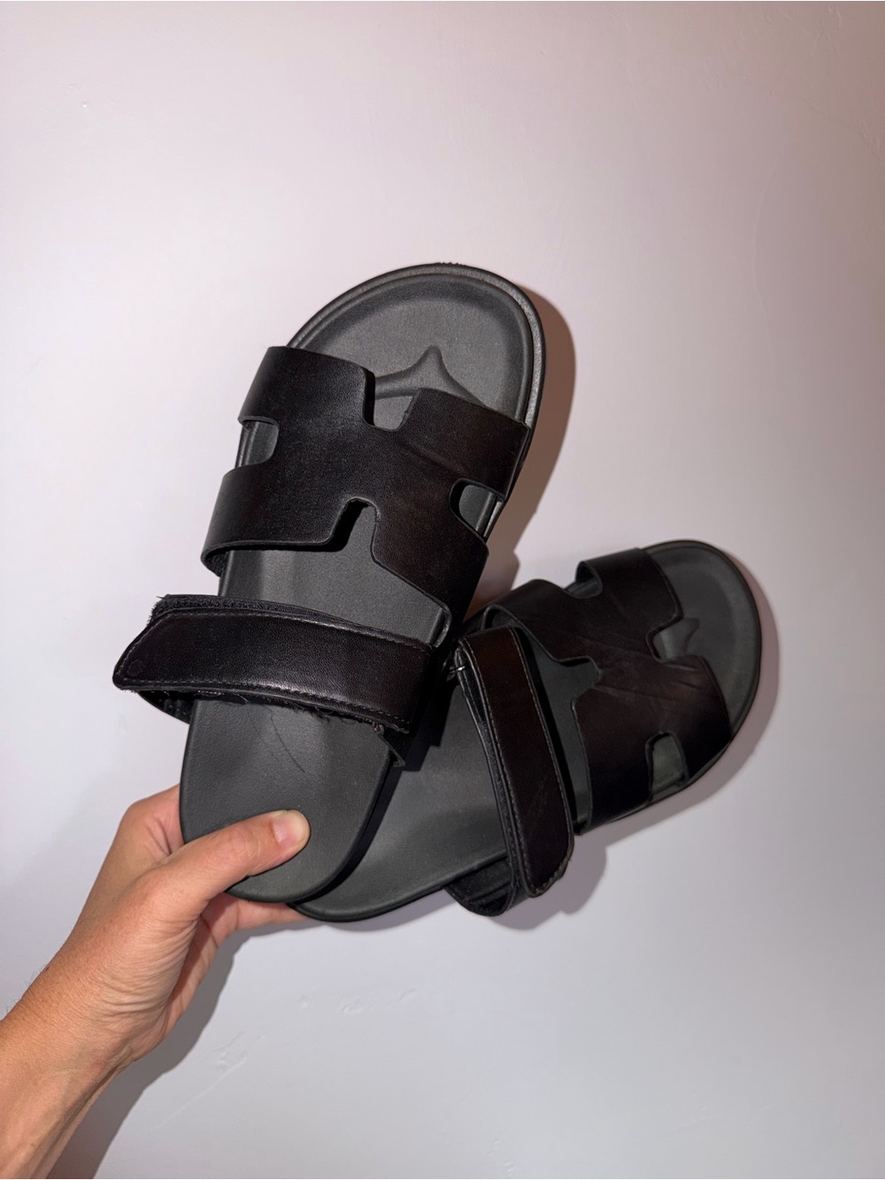 Chypre style Double-Strap Slide Sandals